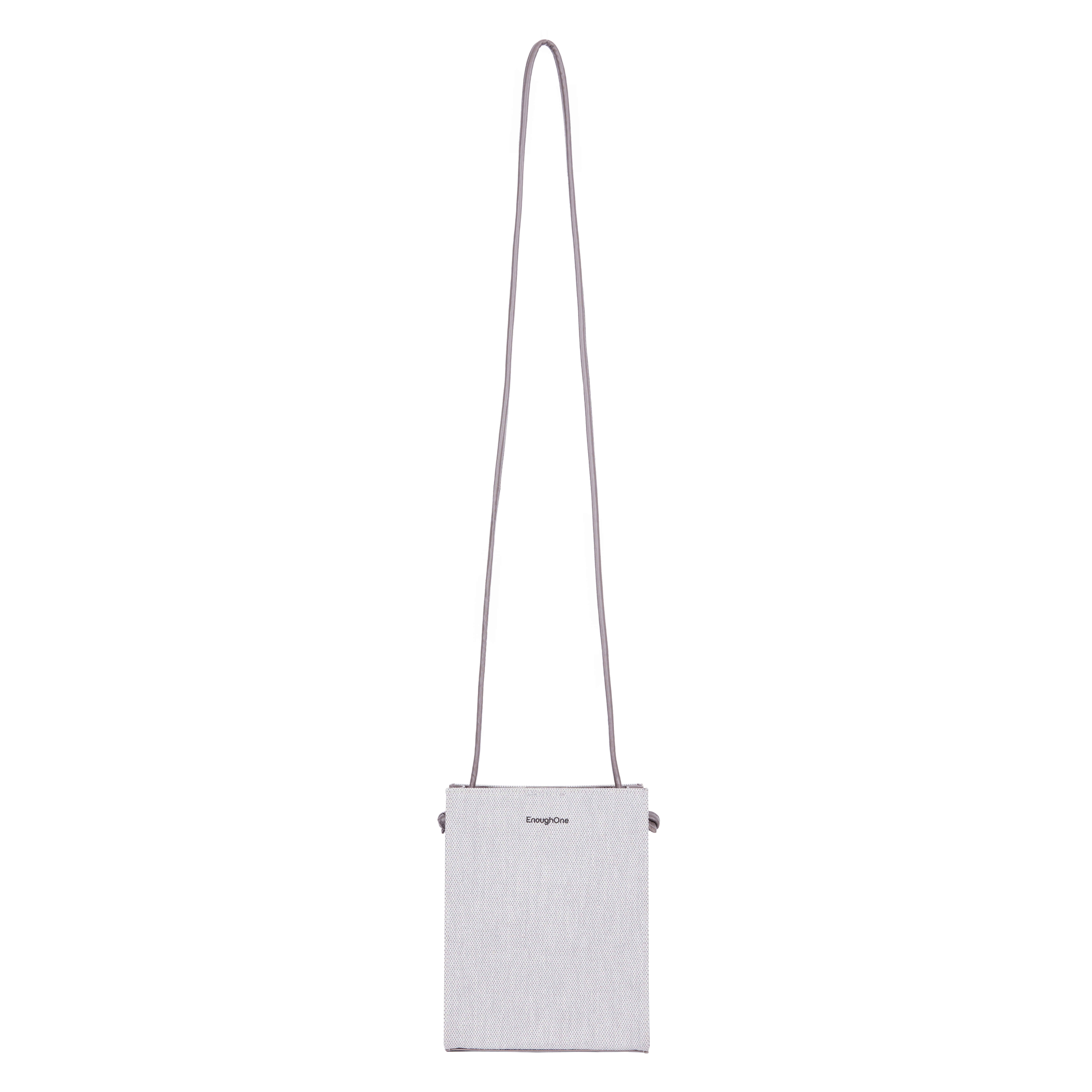 SQUARE LEATHER BAG (GRAY)